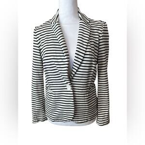 PHILOSOPHY REPUBLIC CLOTHING PETITE STRIPED BLAZER/JACKET